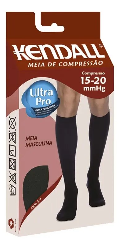 Meia Masculina de Compressão Kendall 3/4 Tamanho M