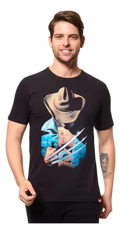 Camiseta Masculina Wolverine Disney Preta Tam PP