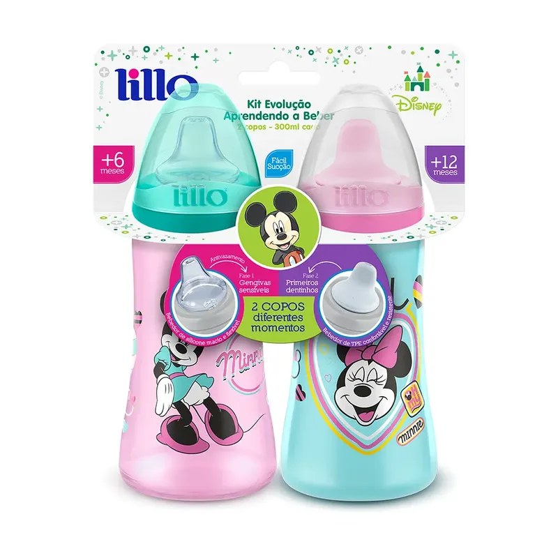 Kit 2 Copos de Treinamento Lillo Fase 1 e Fase 2