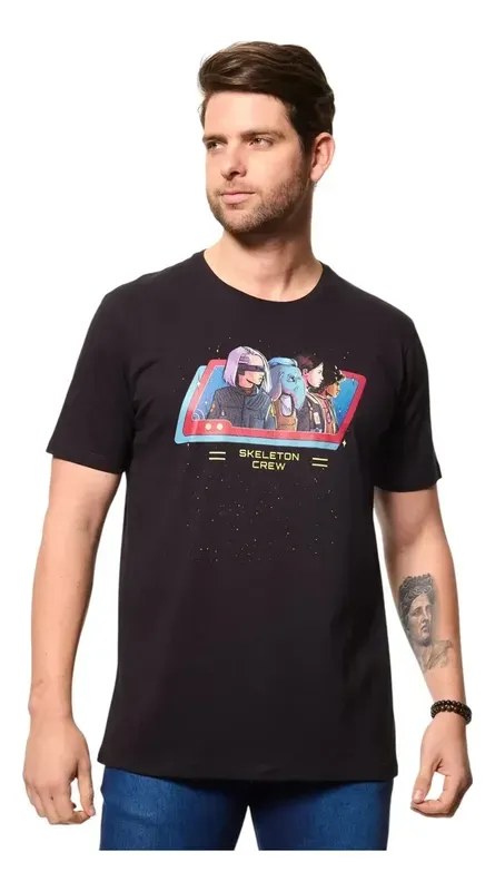 Camiseta Masculina Skeleton Crew Disney Tam PP