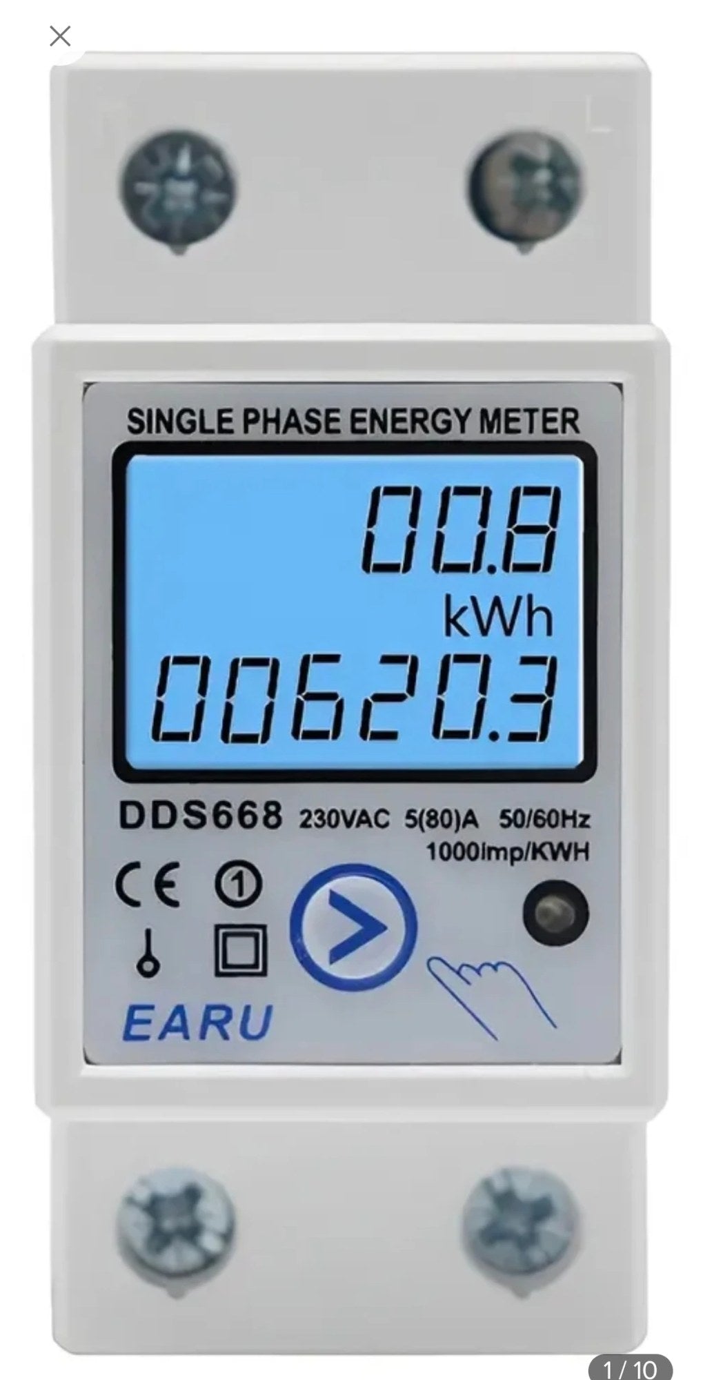 Medidor de Energia Digital Monofásico Earu DDS668 220V