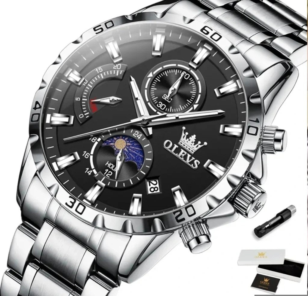 Relógio Masculino Olevs 2953 Pulseira de Aço