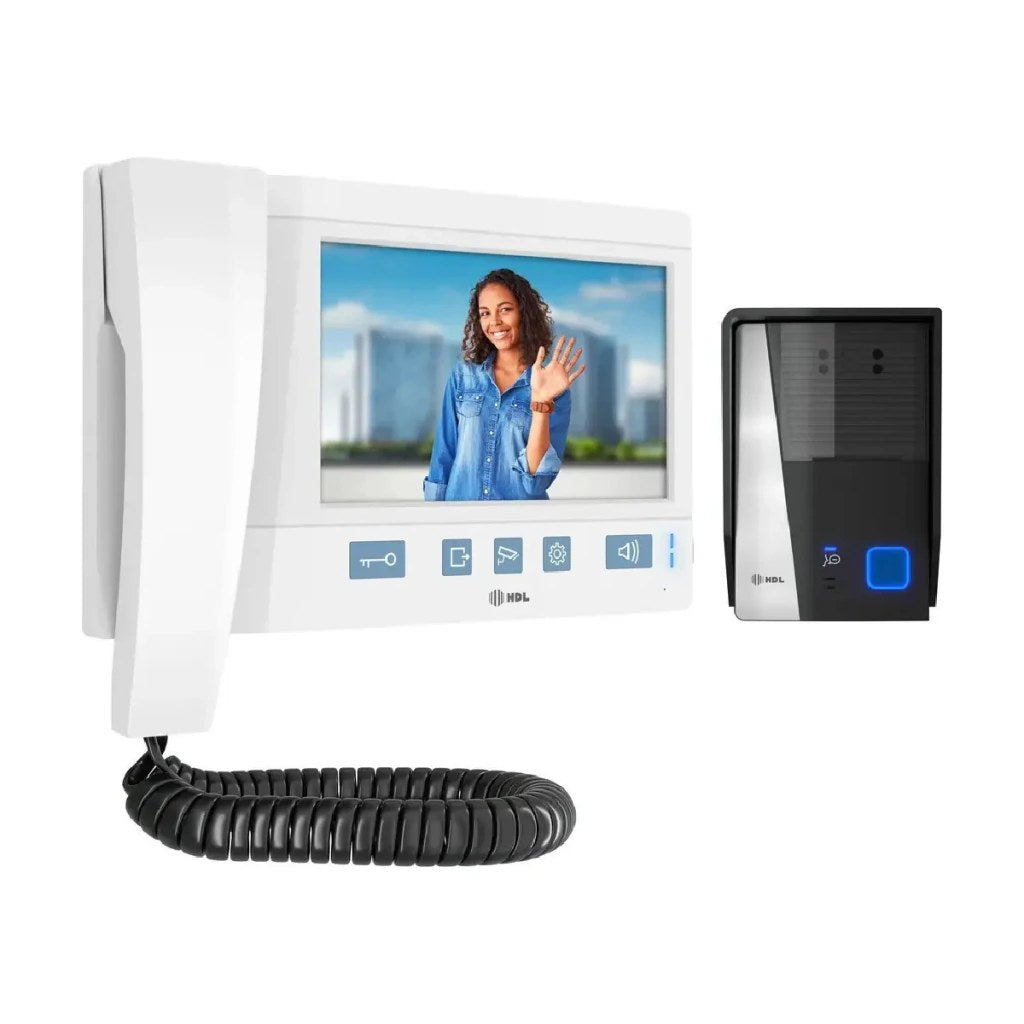 Vídeo Interfone Porteiro HDL Série Advance Tela 7" Branco