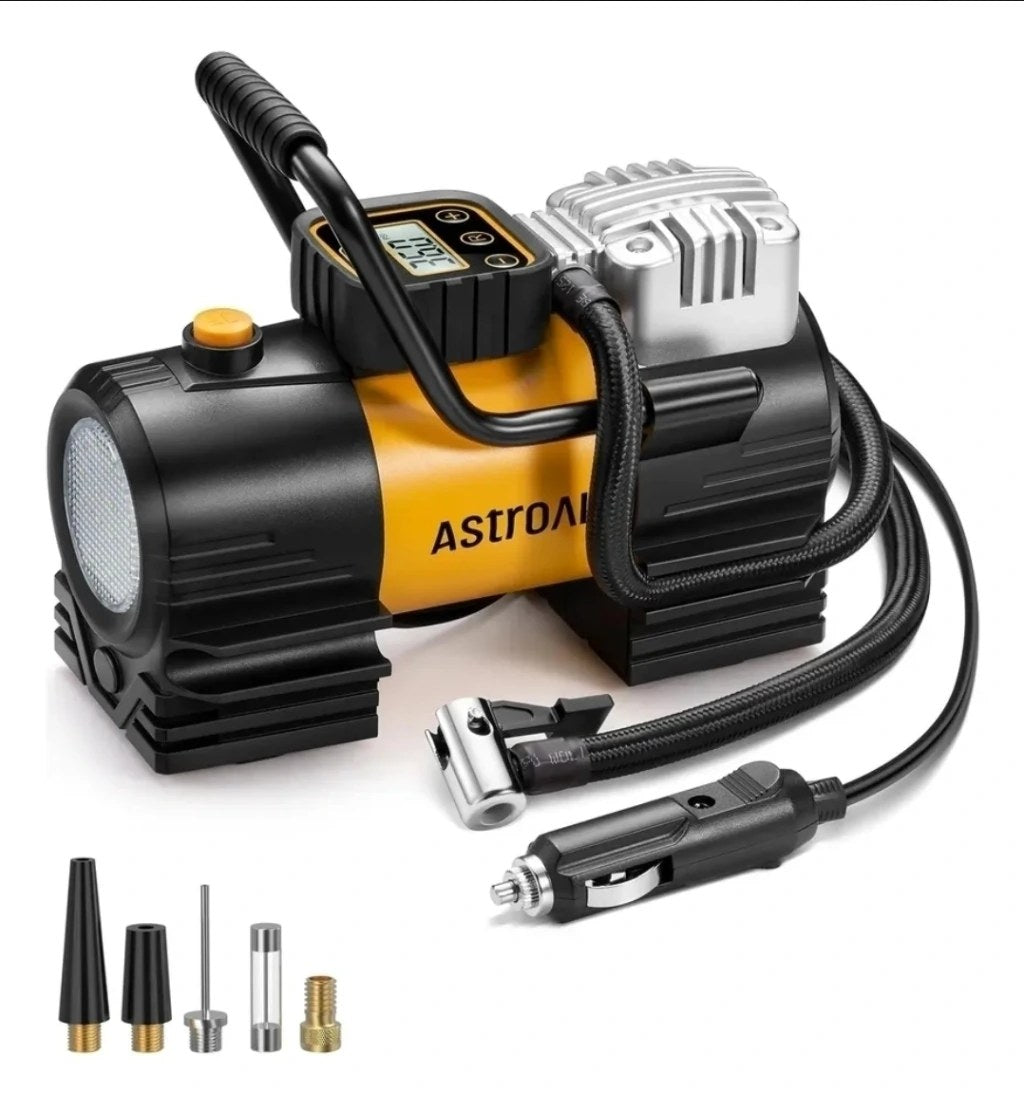 Compressor de Ar Portátil Astroai com Inflador de Pneus 150 PSI