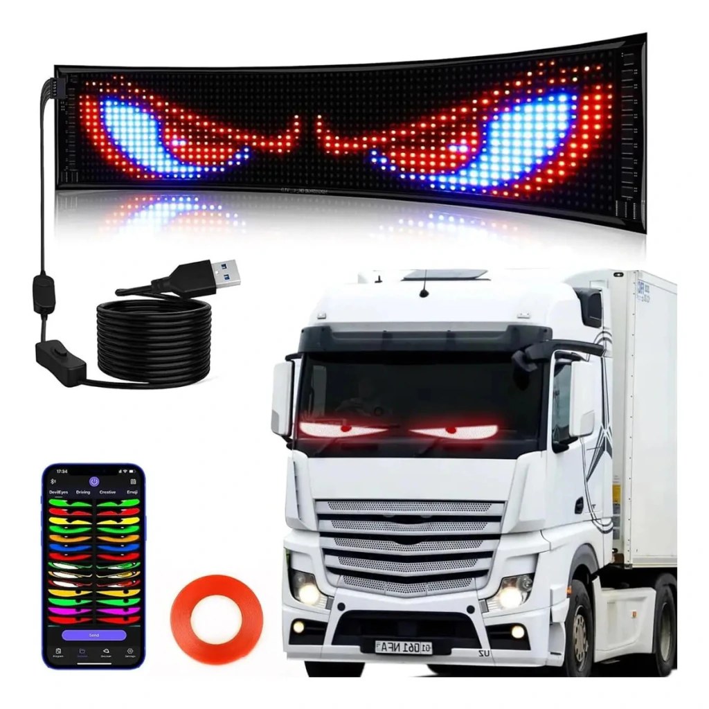 Painel Letreiro LED Flexível para Caminhão, Ônibus e Van