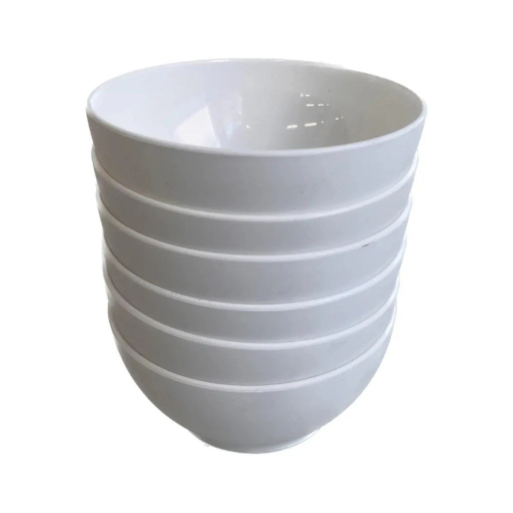 Kit 7 Tigelas Bowl de Plástico 250ml Branco