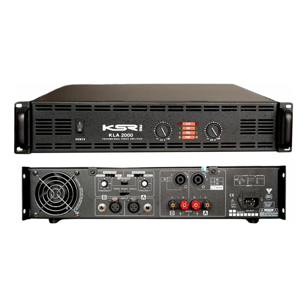 Amplificador de Potência Profissional KSR KLA 2000W
