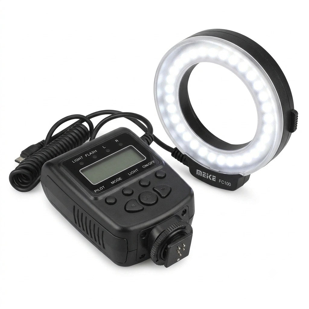 Flash Anel Macro Meike FC100 para Câmeras DSLR - foto 2