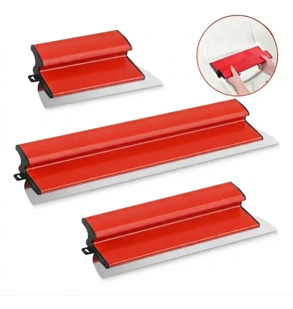 Kit 3 Desempenadeiras Lisas Inox 25, 40 e 60cm