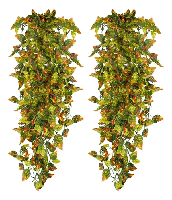 Kit 2 Plantas Artificiais Samambaia Jiboia Realista 1m