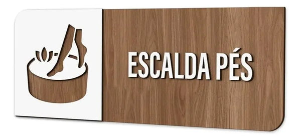 Placa de Sinalização Escalda-Pés