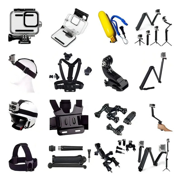 Kit Acessórios GoPro Hero 11 Caixa Estanque e Suportes