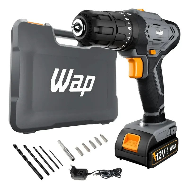 Parafusadeira e Furadeira de Impacto Wap BPFI 12K4 com Maleta