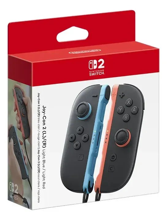 Controles Joy-Con 2 Azul-Claro e Vermelho-Claro