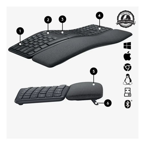 Teclado Sem Fio Logitech Ergo K860