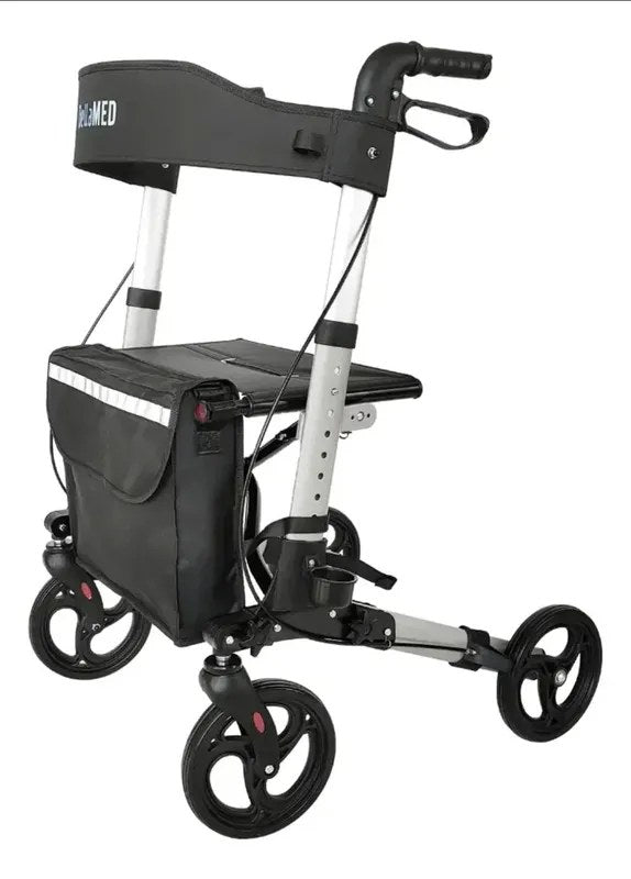 Andador Dobrável Dellamed com Assento 4 Rodas