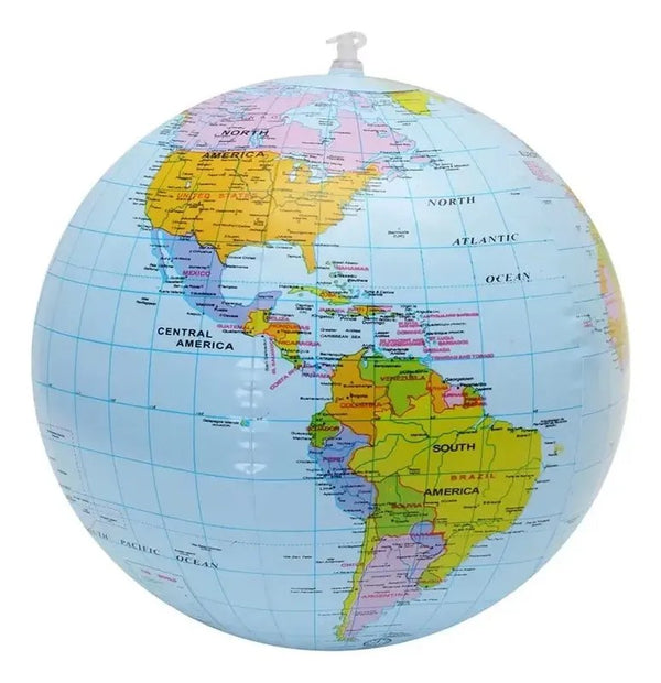 Kit Globo Inflável 30cm + 2 Mapas