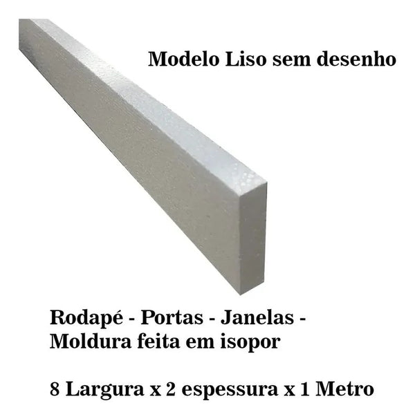 Kit Moldura de Isopor Lisa 10m