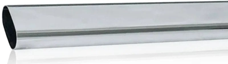 Tubo Cabideiro Oval Cromado 70cm a 1m