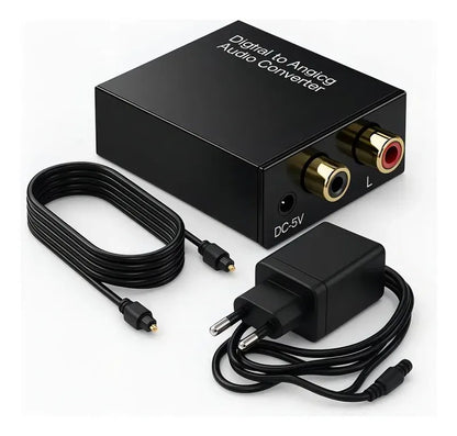 Conversor de Áudio Digital Óptico para Analógico RCA