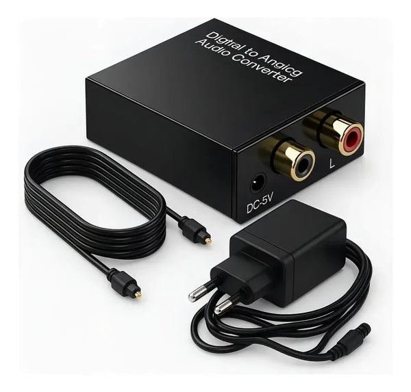 Conversor de Áudio Digital Óptico para Analógico RCA