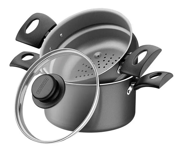 Cuscuzeira Tramontina Turim 16cm 1,8L Chumbo