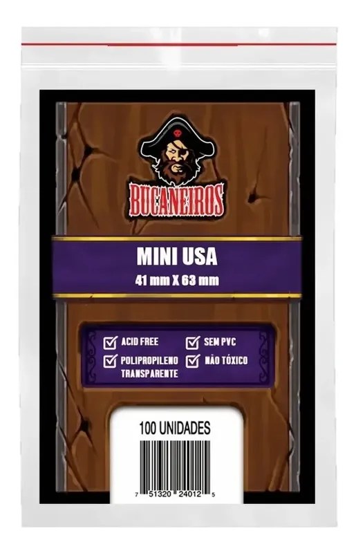 Sleeves Bucaneiros Mini USA 43x64mm