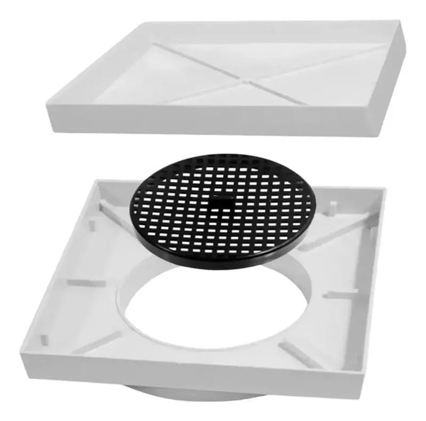 Ralo Oculto Inteligente 10x10cm Branco