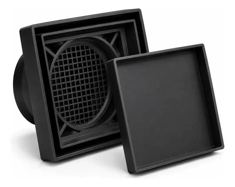 Ralo Oculto Inteligente 15x15cm Preto
