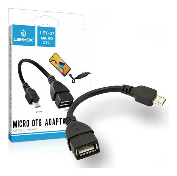 Adaptador OTG V8 com Cabo Reforçado