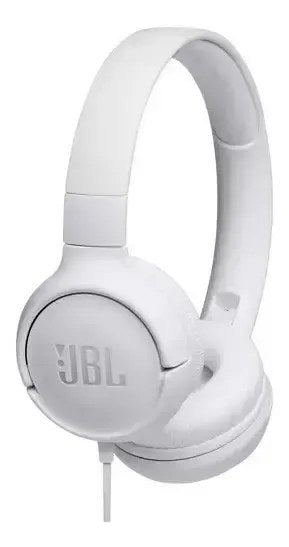 Fone JBL Tune 500 com Fio e Microfone Branco