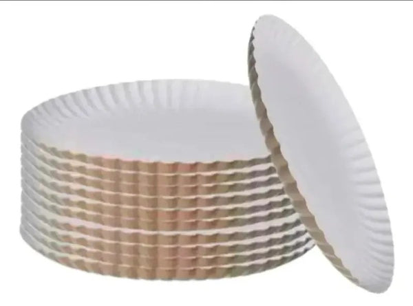 Kit 100 Pratos de Papelão Pinho Nº 12 38,5cm