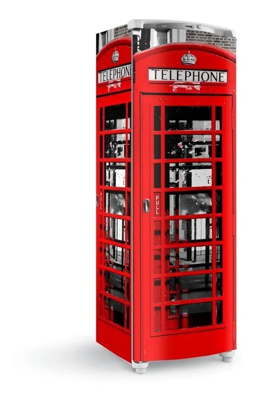 Adesivo Decorativo para Geladeira Cabine Telefônica Londres