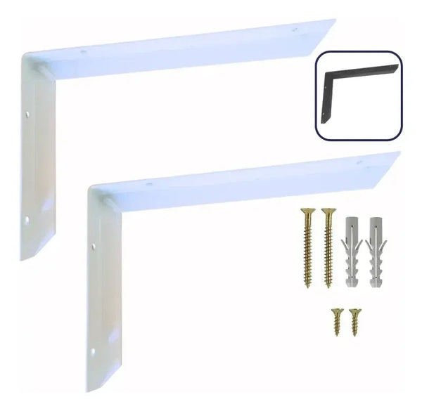 Kit 2 Mãos Francesas Reforçadas 60x30cm Brancas