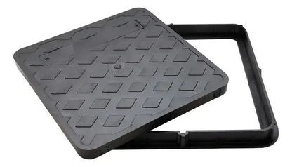Tampa de Caixa de Passagem 40x40cm PVC Preta