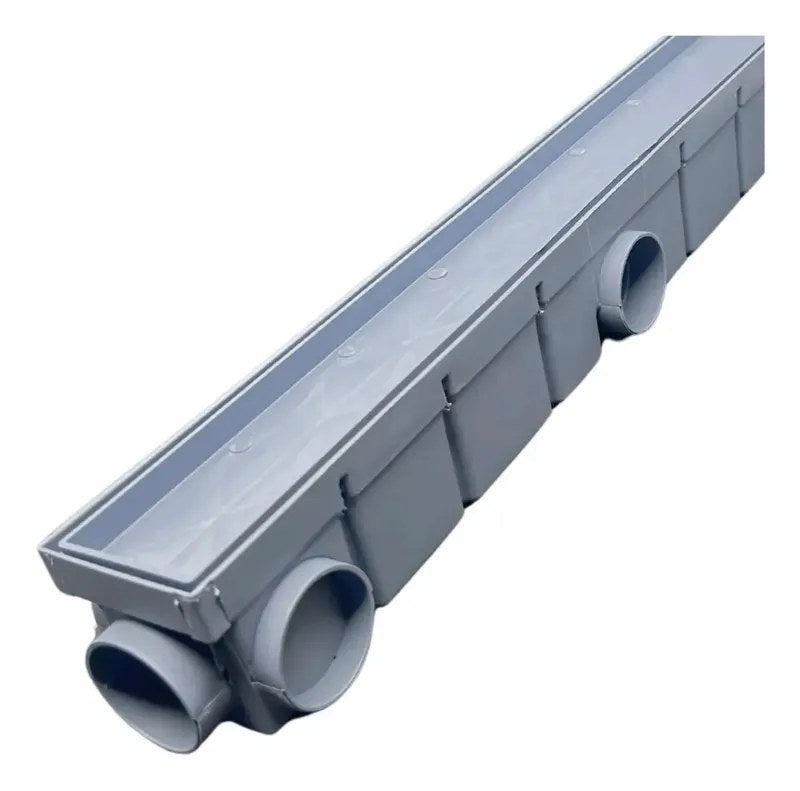Ralo Linear Oculto Sifonado 7x100cm Cinza