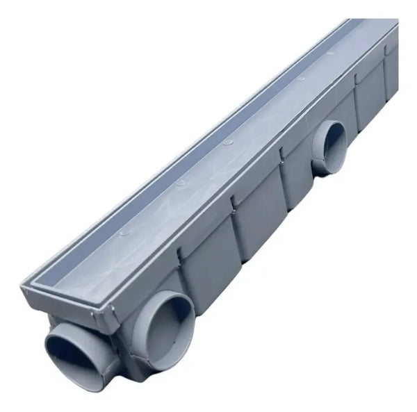 Ralo Linear Oculto Sifonado 7x100cm Cinza