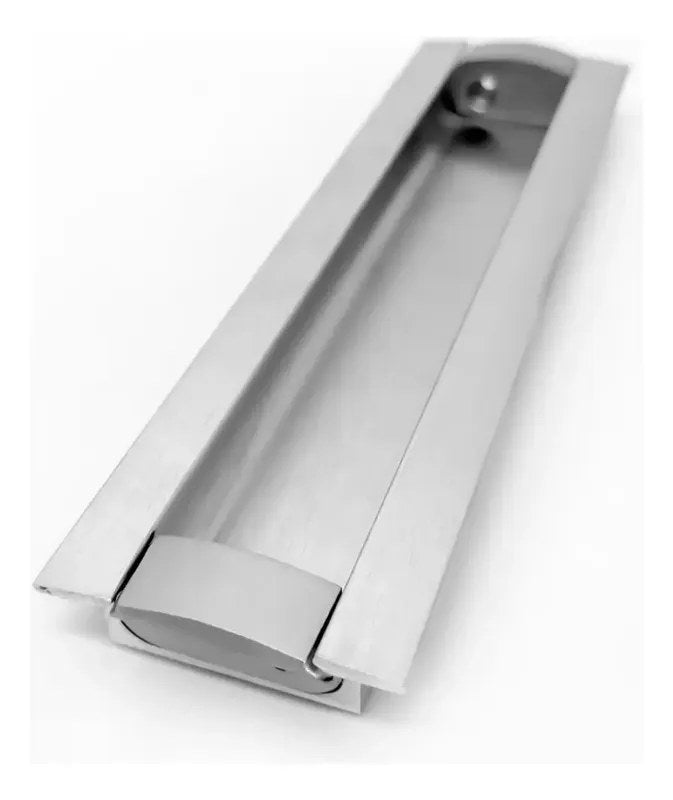 Puxador Concha de Embutir para Porta 80cm Alumínio