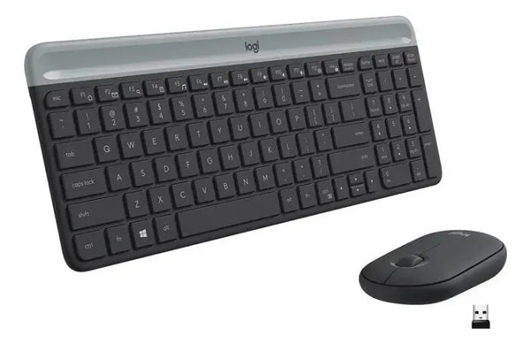 Teclado e Mouse Sem Fio Logitech MK470 Grafite