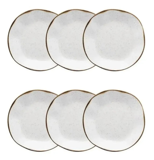 Kit 6 Pratos Fundos Ryo Maresia 22,5cm