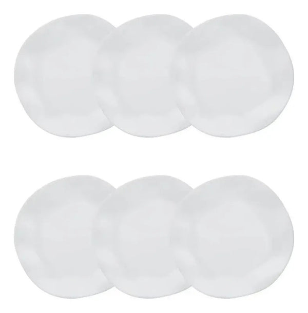 Kit 6 Pratos Fundos Oxford Ryo White 22,5cm