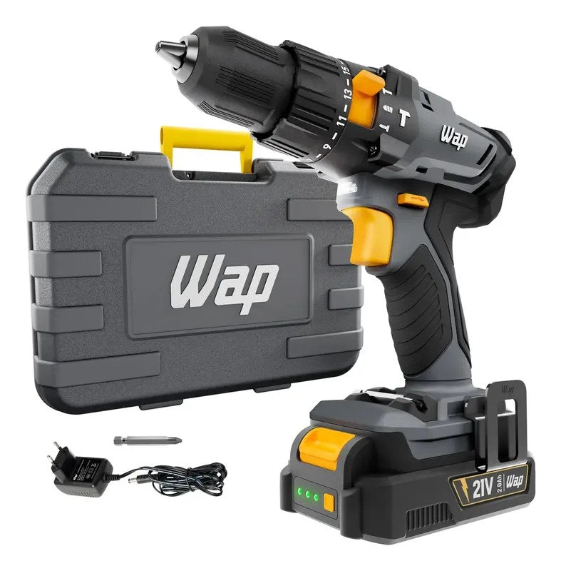 Parafusadeira e Furadeira de Impacto Wap 12V com Maleta