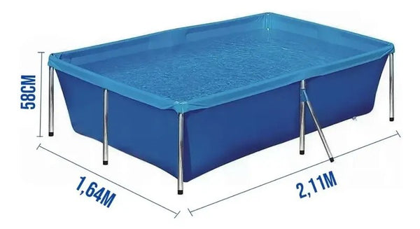 Piscina Retangular 2.000 Litros 2,11 x 1,64m