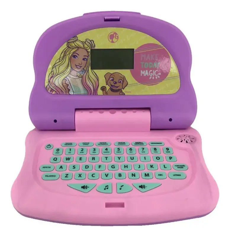 Laptop Infantil Barbie Charm Tech Bilíngue Candide