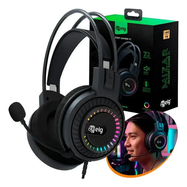 Headset Gamer ELG Mizar 7.1 RGB Preto