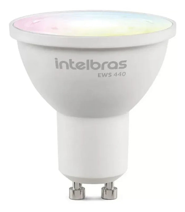 Lâmpada Smart LED Spot Intelbras EWS 440 GU10 Wi-Fi RGB