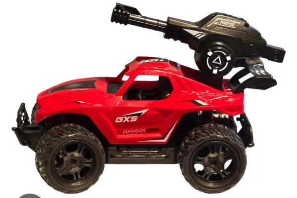 Jipe 4x4 de Controle Remoto Lança Bolinha Vermelho