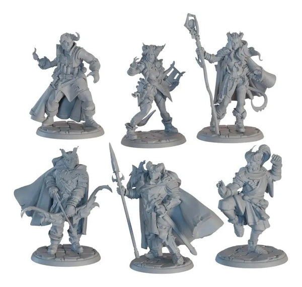 Miniaturas Tiefling da Forja Infernal para RPG D&D
