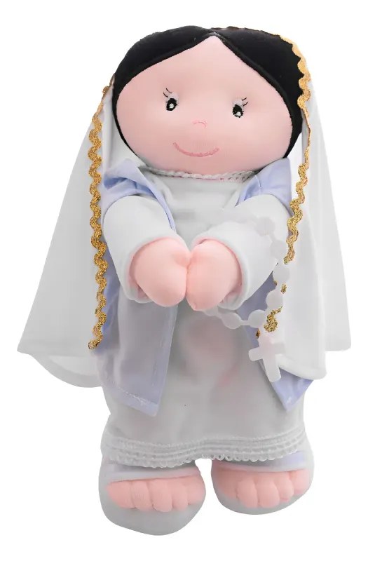 Boneca de Pano Nossa Senhora Lavável 30cm