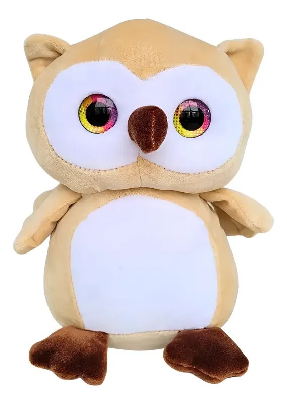 Coruja de Pelúcia 25cm Antialérgica